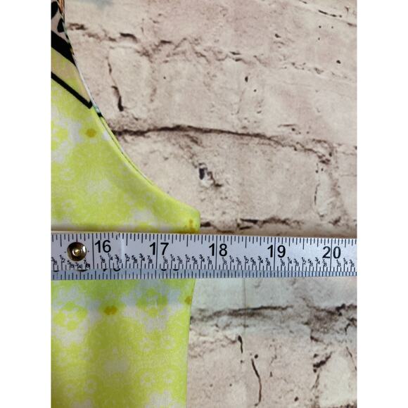 Melissa Paige Dress Womens Medium Sheath Pastel Mixed Print High Neck Stretch - Picture 11 of 16